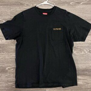 Supreme / XL / Embroidered Logo Pocket Tee